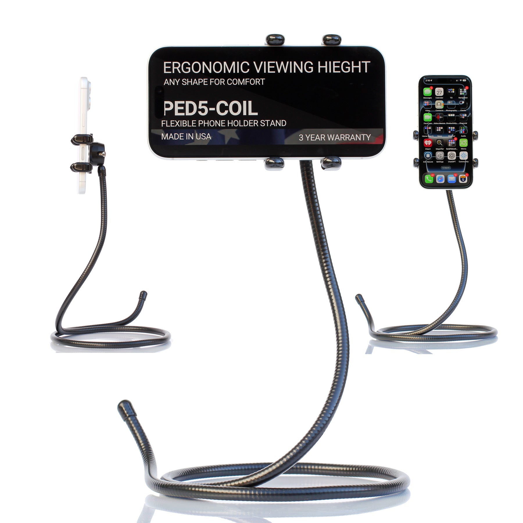 PED5-COIL: Flexible Gooseneck iPhone Holder | Thought Out