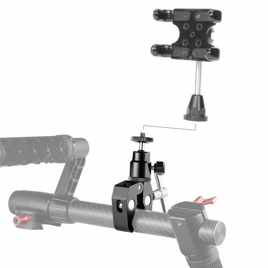 Clamp and Swivel Head with 1/4 Inch Screw