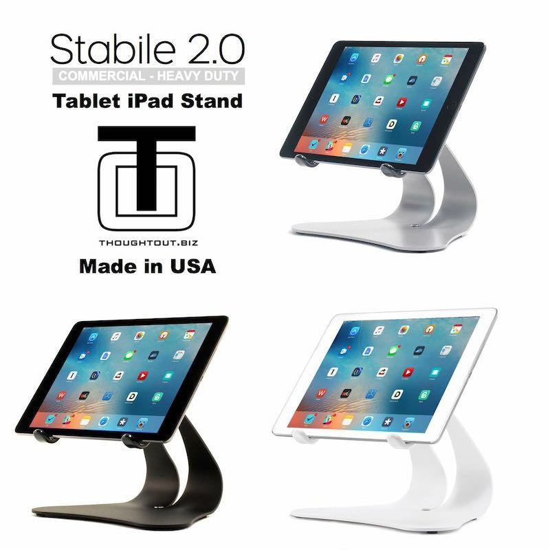 Stabile 2.0 Heavy-Duty Fixed-Angle iPad Stand color lineup graphic