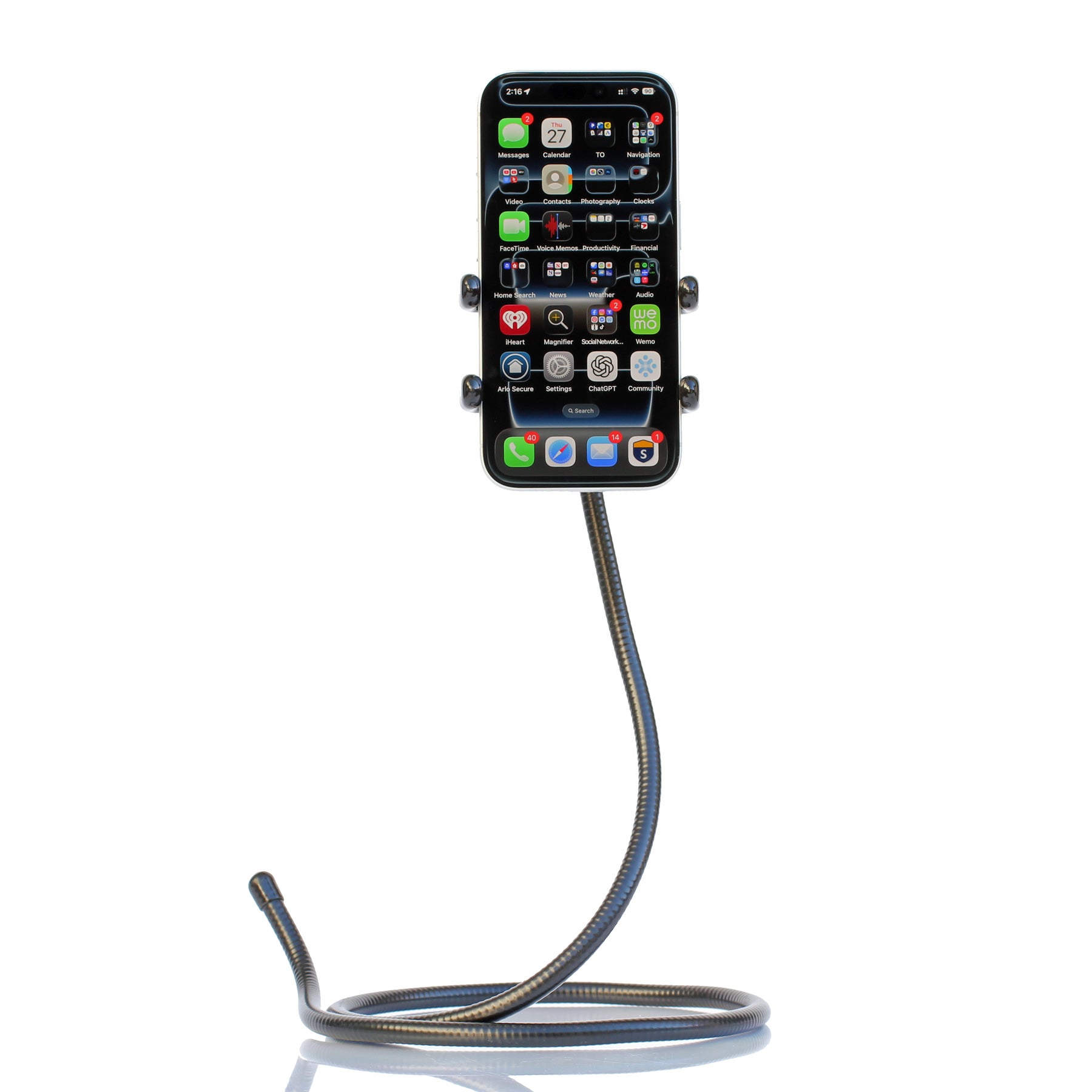 PED5-COIL: Flexible Gooseneck iPhone Holder | Thought Out