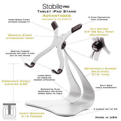 Stabile PRO tablet stand advantage and feature diagram
