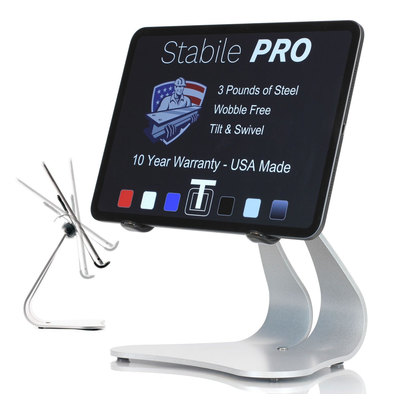 Stabile PRO Heavy-Duty Pivoting iPad Stand | Made in the USA